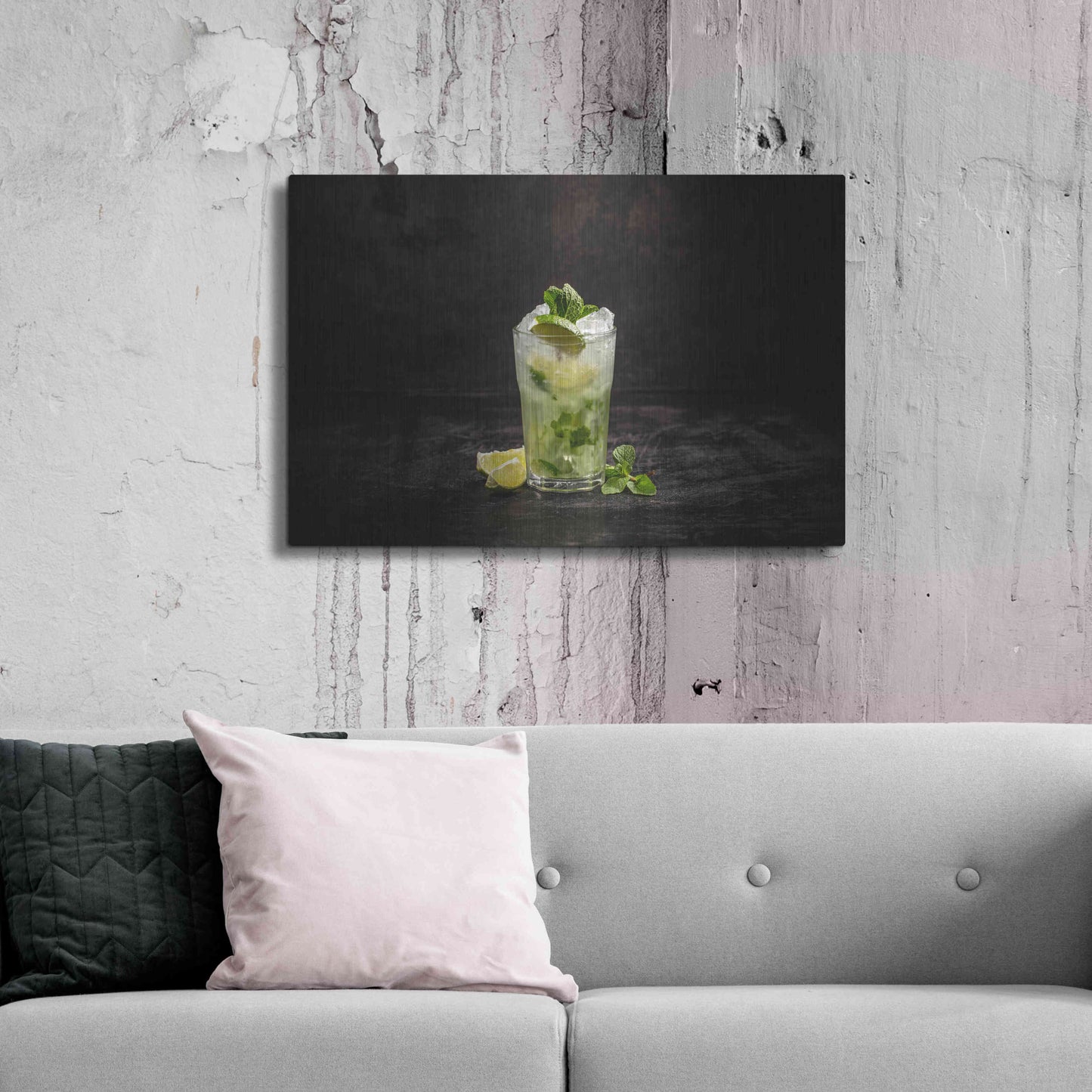 Luxe Metal Art 'Irresistible Mojito' by Epic Portfolio, Metal Wall Art,36x24