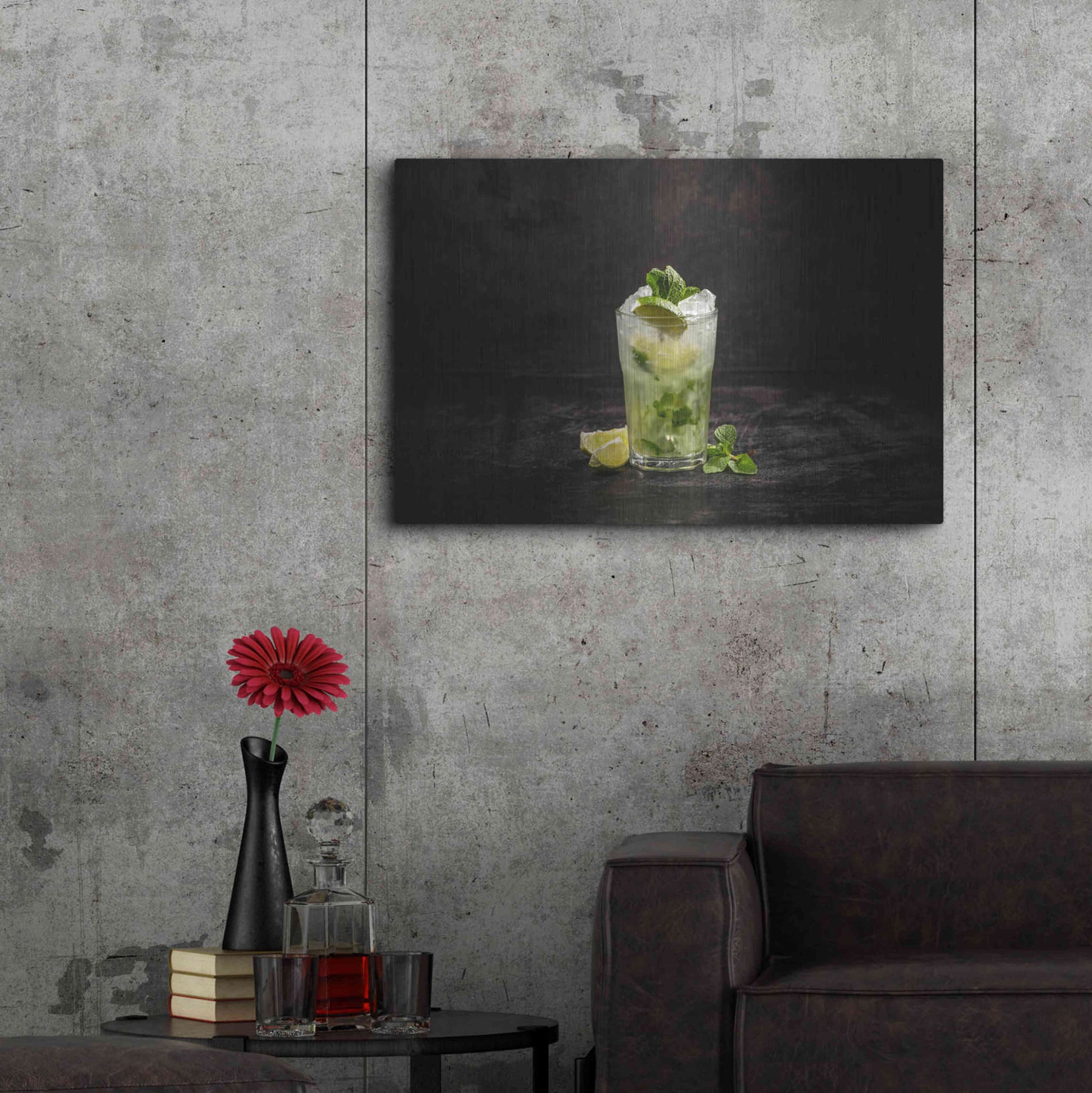 Luxe Metal Art 'Irresistible Mojito' by Epic Portfolio, Metal Wall Art,36x24