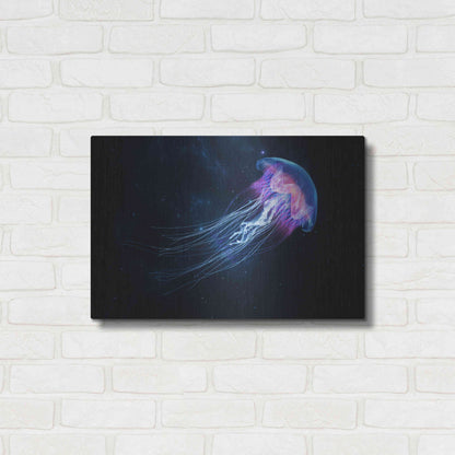 Luxe Metal Art 'Jellyfish Spacewalk' by Epic Portfolio, Metal Wall Art,24x16