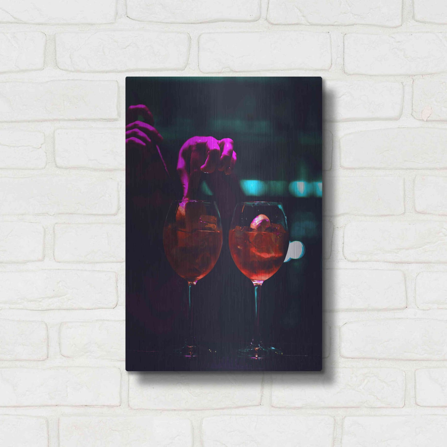 Luxe Metal Art 'Late Nights' by Epic Portfolio, Metal Wall Art,12x16