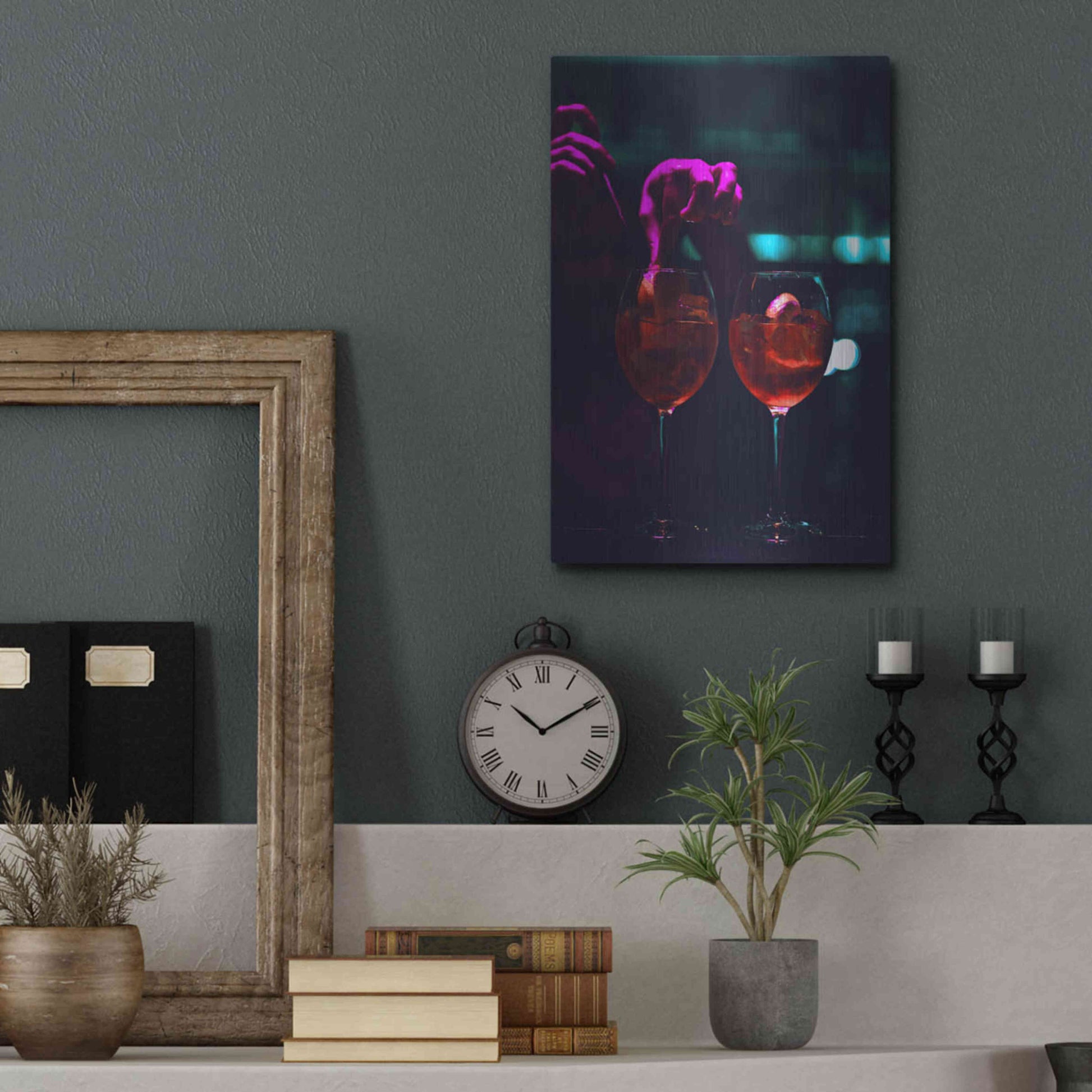 Luxe Metal Art 'Late Nights' by Epic Portfolio, Metal Wall Art,12x16