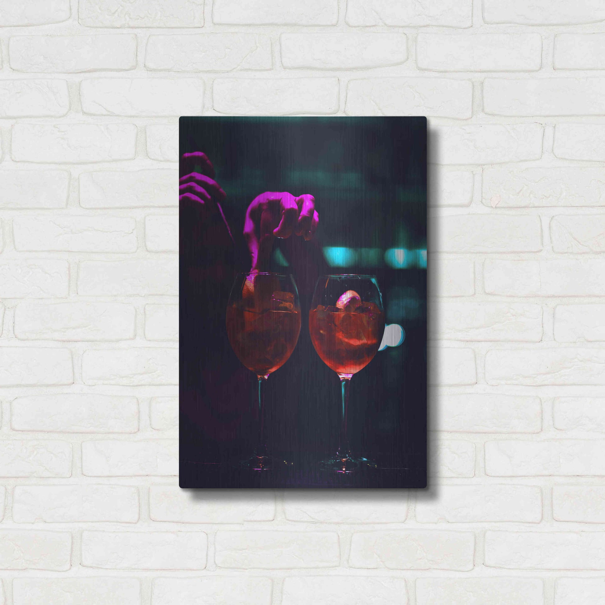 Luxe Metal Art 'Late Nights' by Epic Portfolio, Metal Wall Art,16x24