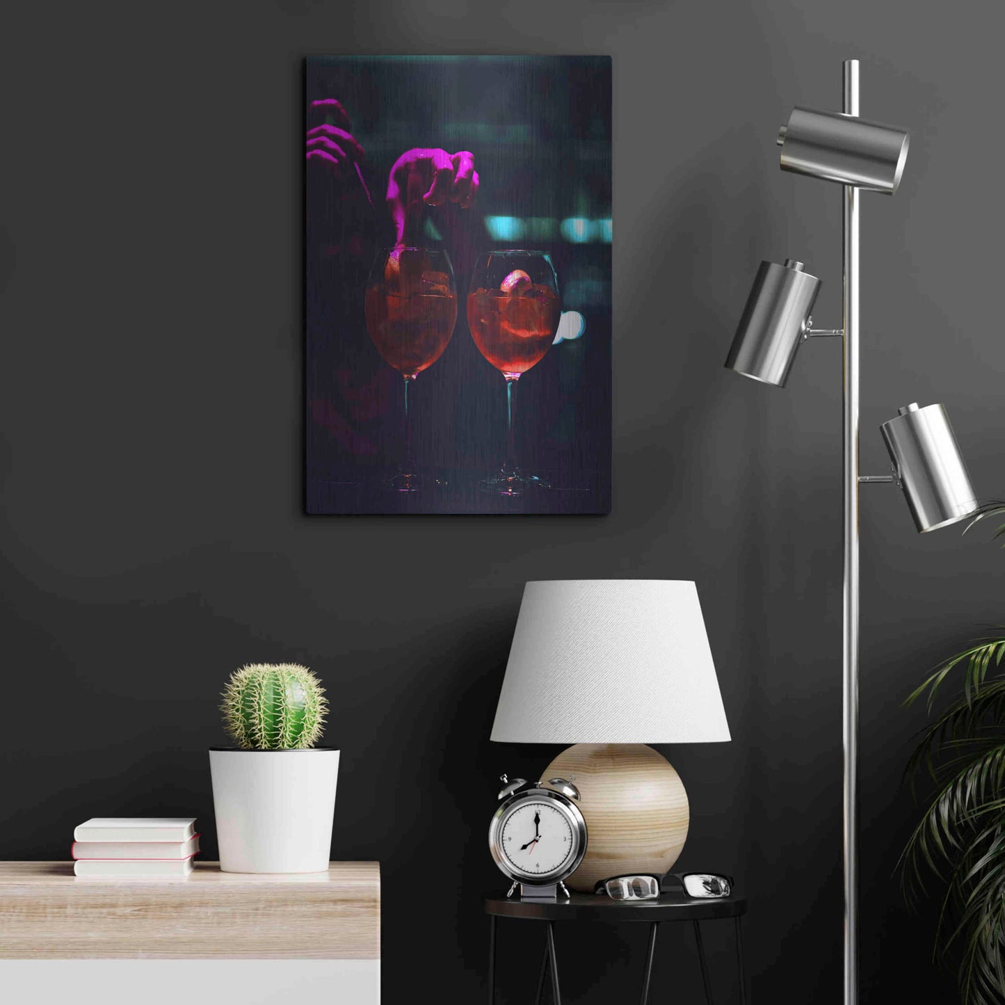 Luxe Metal Art 'Late Nights' by Epic Portfolio, Metal Wall Art,16x24