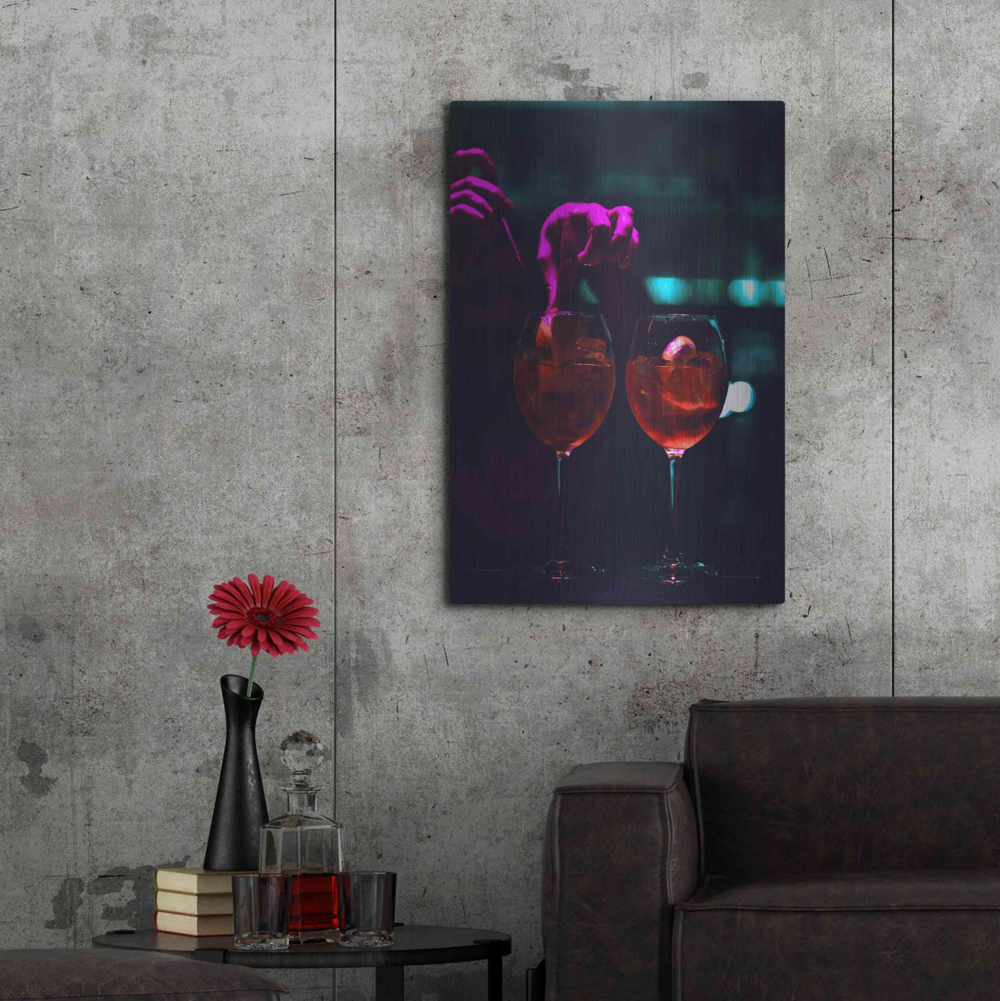 Luxe Metal Art 'Late Nights' by Epic Portfolio, Metal Wall Art,24x36