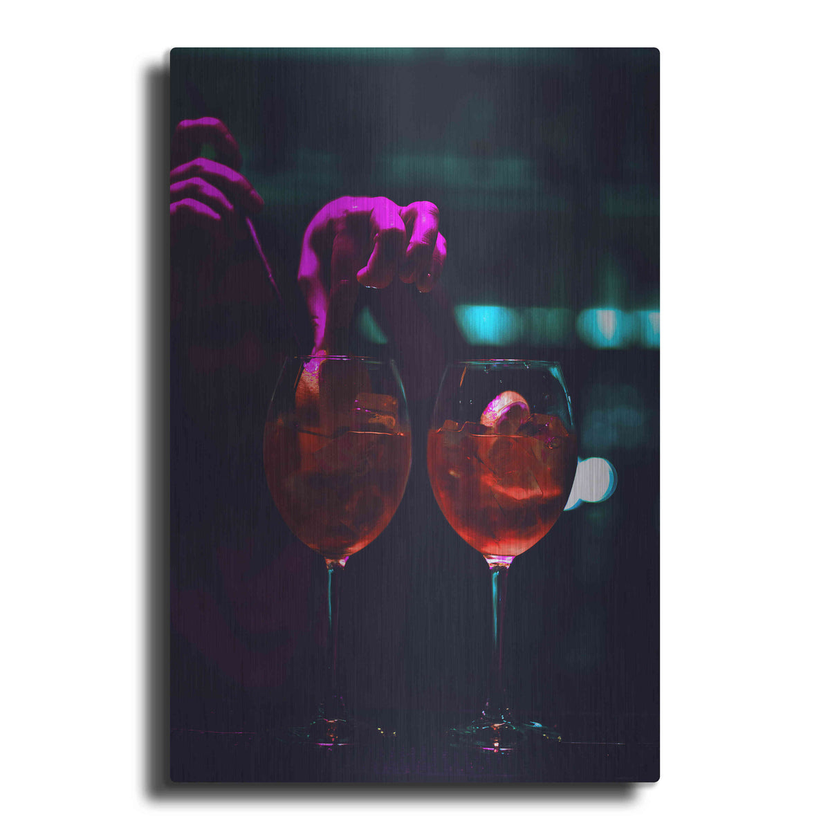 Luxe Metal Art 'Late Nights' by Epic Portfolio, Metal Wall Art