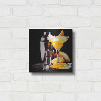 Luxe Metal Art 'Mango Daquiri' by Epic Portfolio, Metal Wall Art,12x12