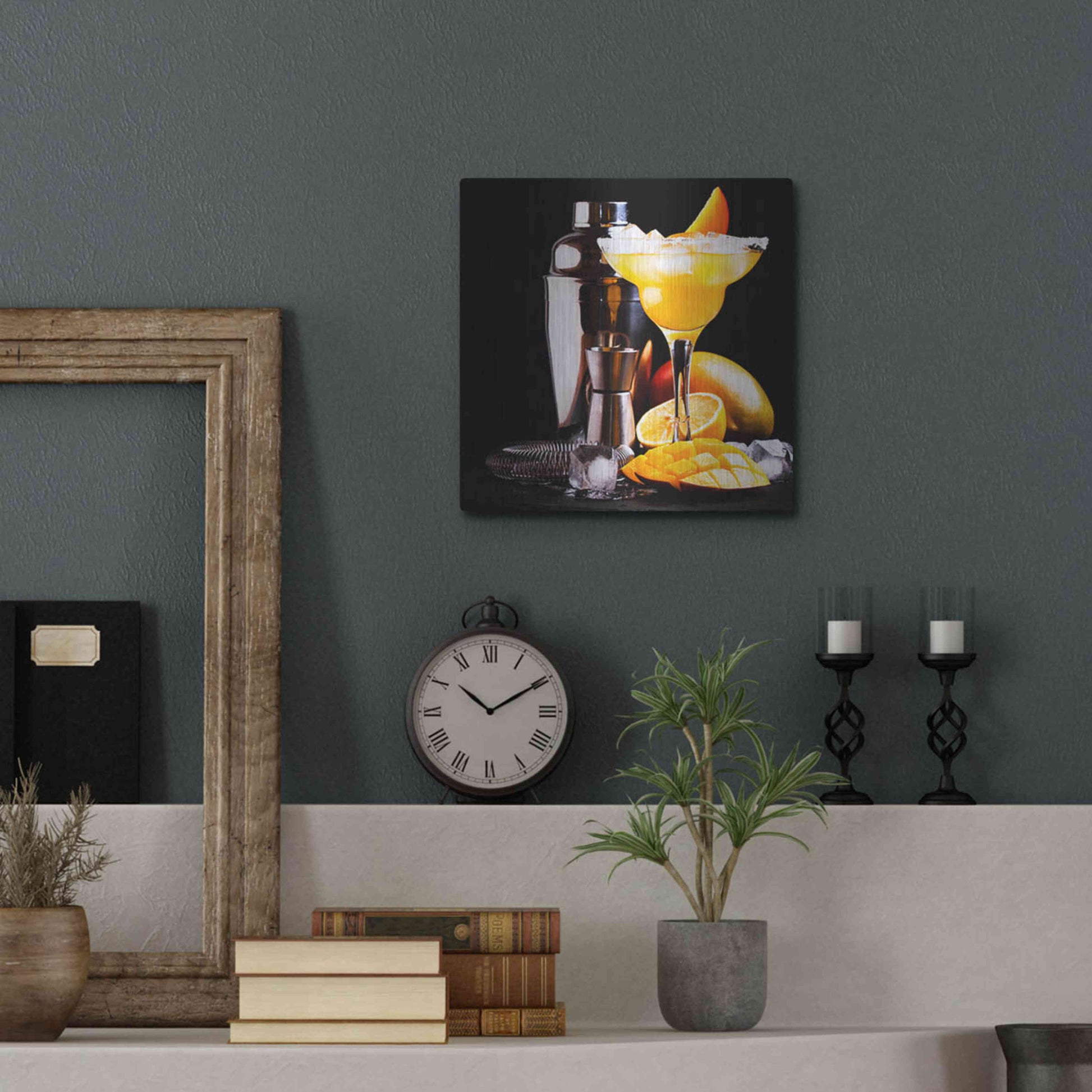 Luxe Metal Art 'Mango Daquiri' by Epic Portfolio, Metal Wall Art,12x12