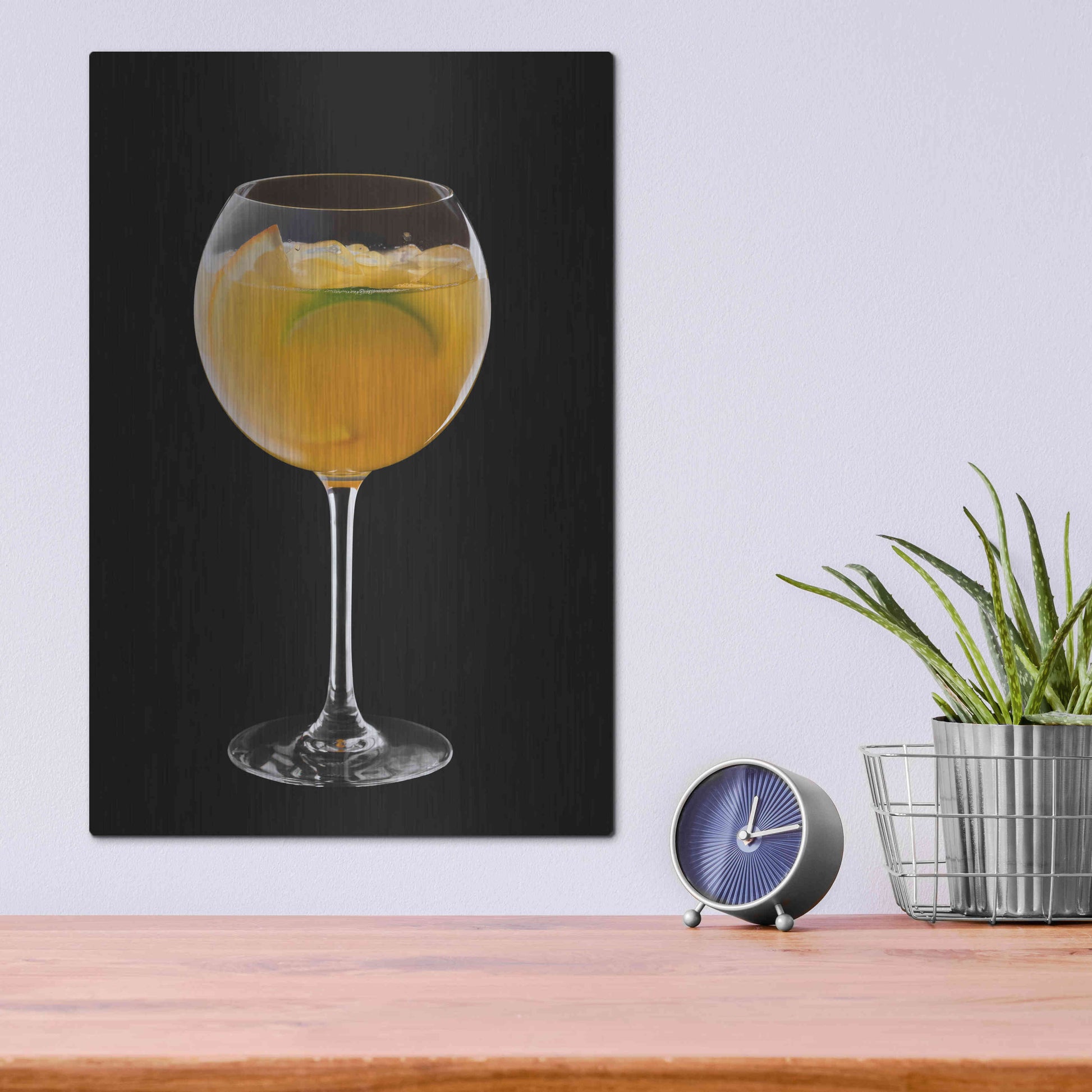 Luxe Metal Art 'Mimosa' by Epic Portfolio, Metal Wall Art,12x16