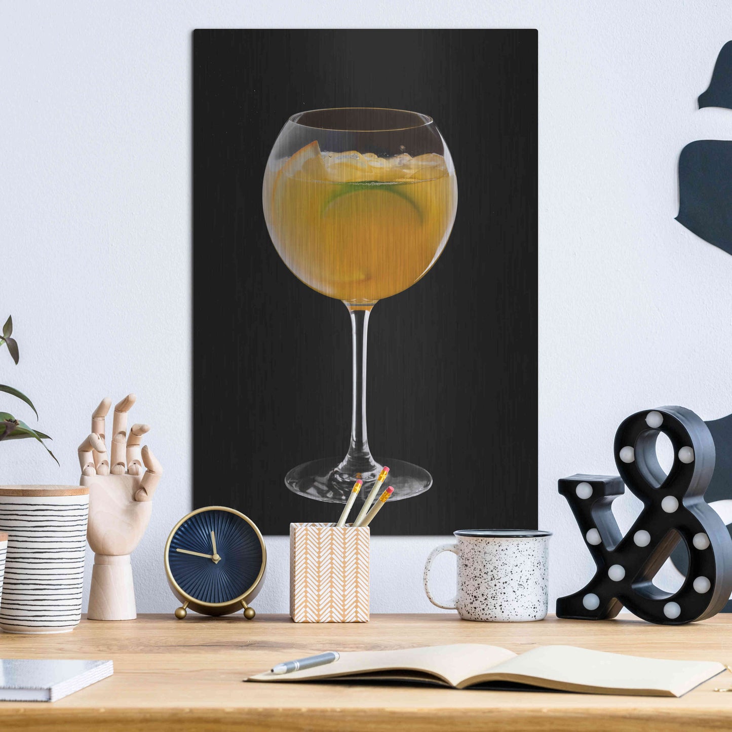 Luxe Metal Art 'Mimosa' by Epic Portfolio, Metal Wall Art,12x16