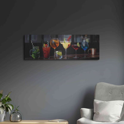 Luxe Metal Art 'Mixology' by Epic Portfolio, Metal Wall Art,36x12