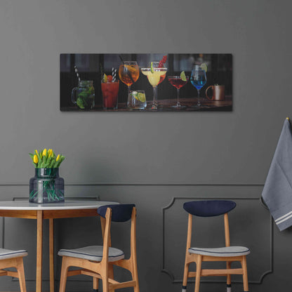 Luxe Metal Art 'Mixology' by Epic Portfolio, Metal Wall Art,48x16