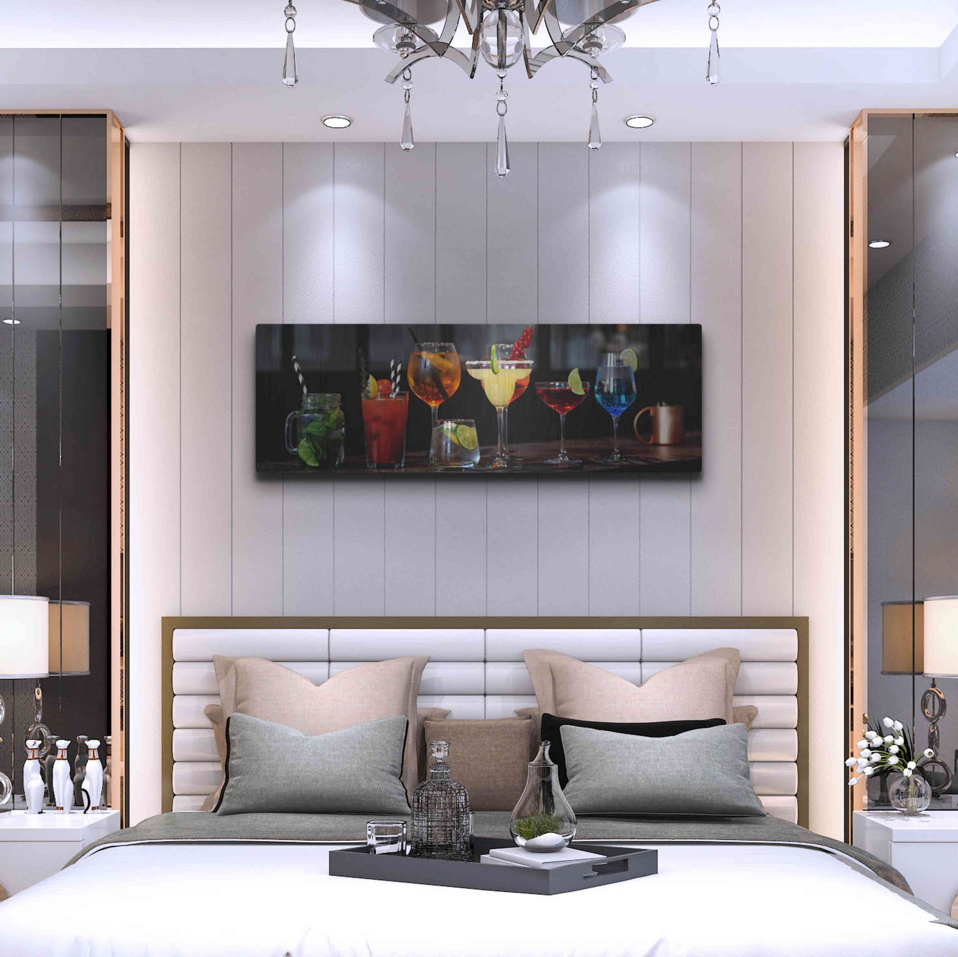 Luxe Metal Art 'Mixology' by Epic Portfolio, Metal Wall Art,48x16