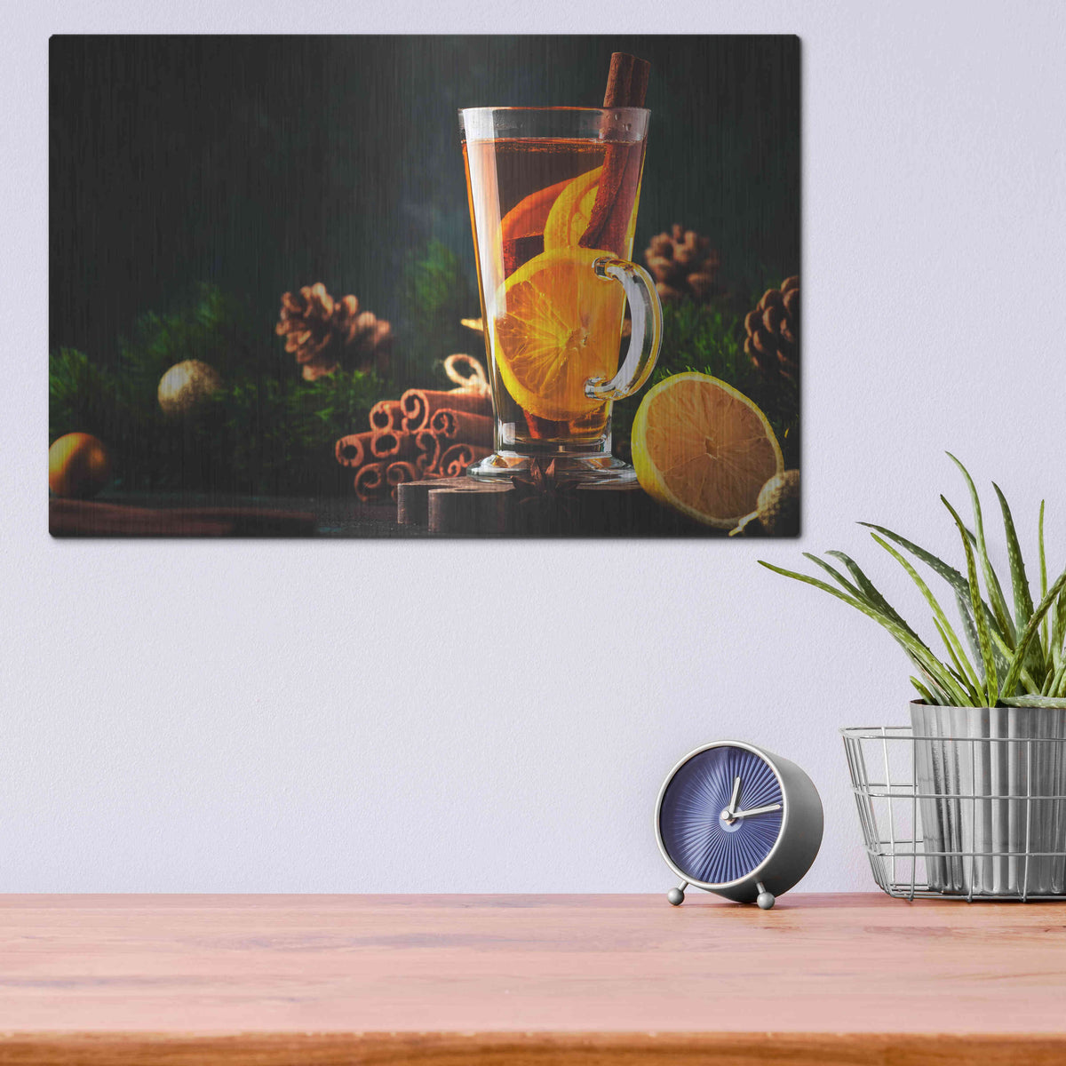 Luxe Metal Art 'Old Fashioned' by Epic Portfolio, Metal Wall Art,16x12