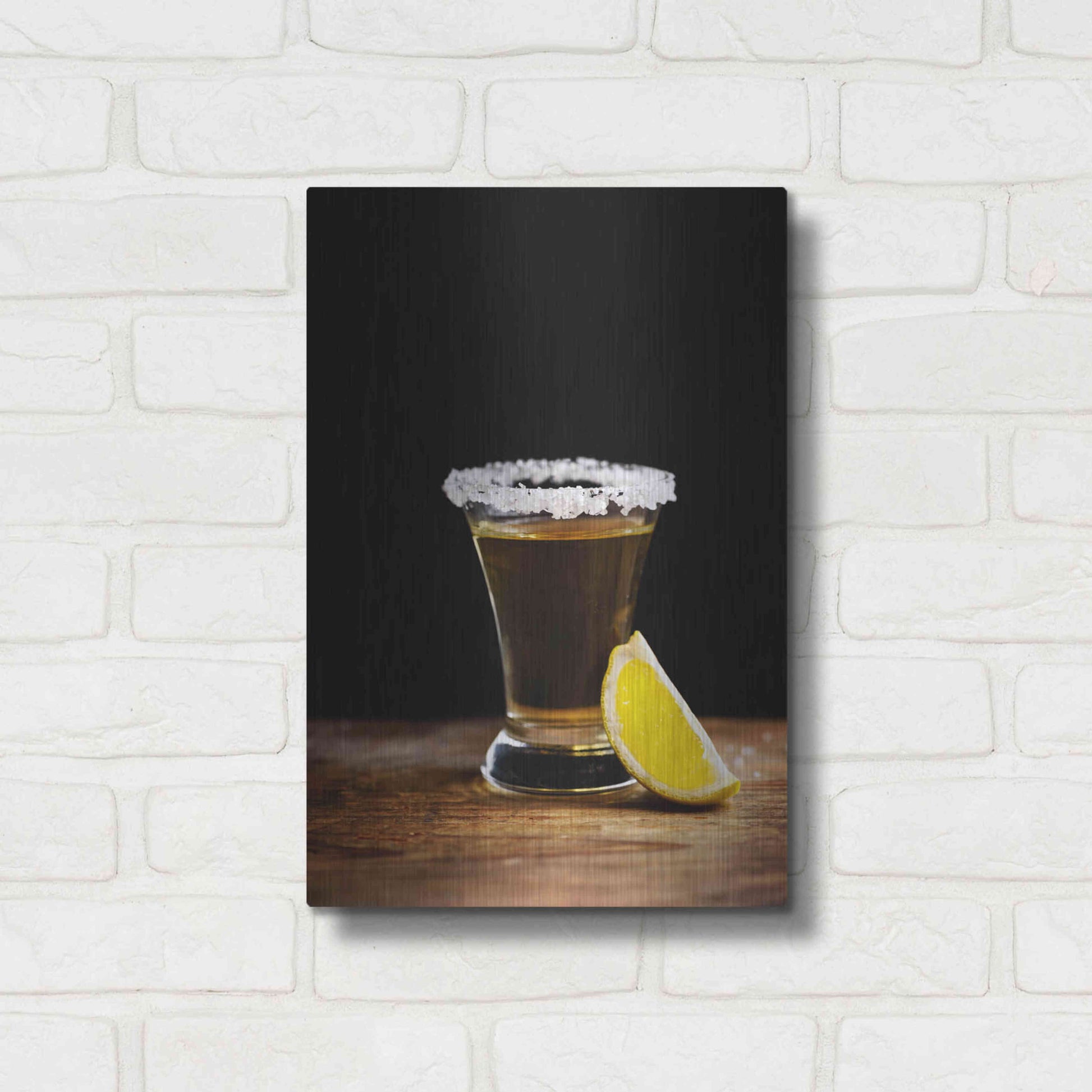 Luxe Metal Art 'One Tequila' by Epic Portfolio, Metal Wall Art,12x16