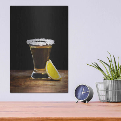 Luxe Metal Art 'One Tequila' by Epic Portfolio, Metal Wall Art,12x16