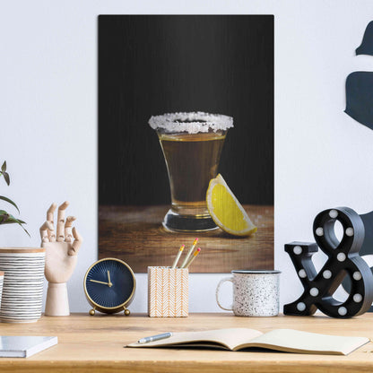 Luxe Metal Art 'One Tequila' by Epic Portfolio, Metal Wall Art,12x16