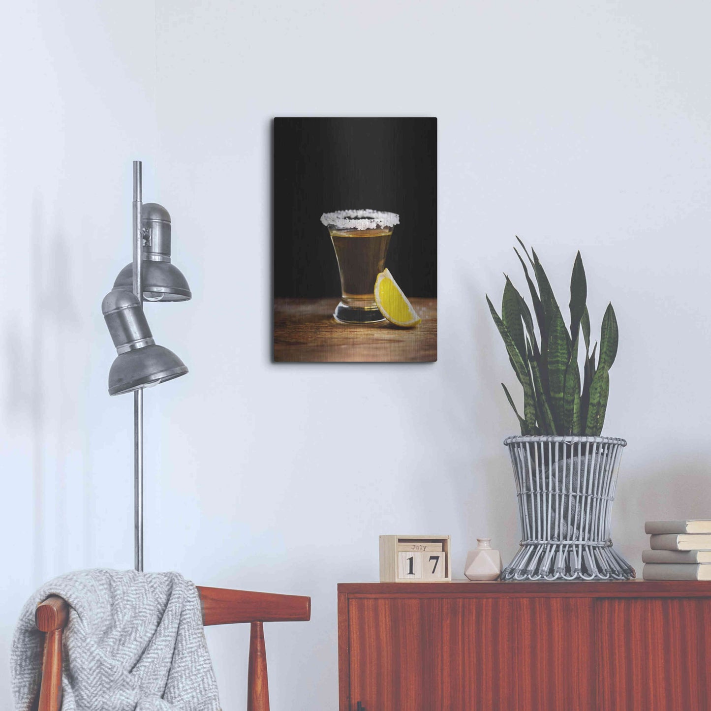 Luxe Metal Art 'One Tequila' by Epic Portfolio, Metal Wall Art,16x24