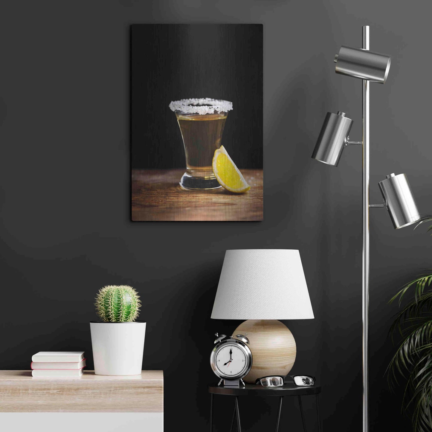 Luxe Metal Art 'One Tequila' by Epic Portfolio, Metal Wall Art,16x24