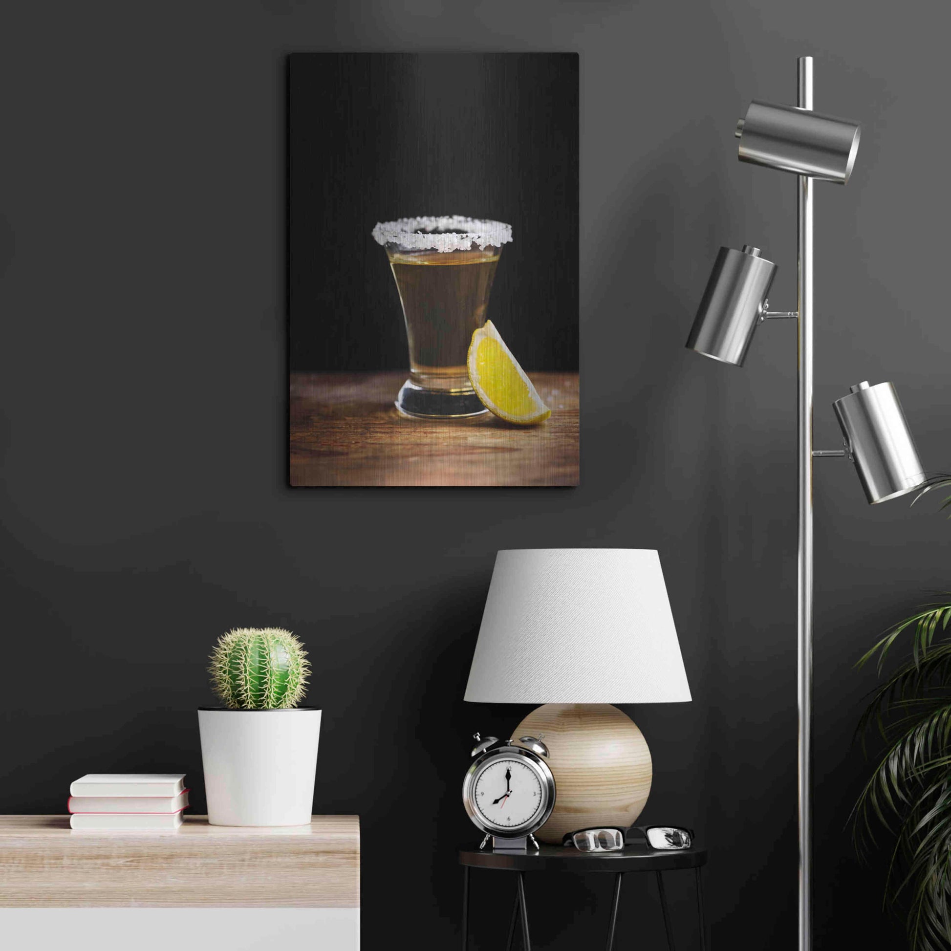 Luxe Metal Art 'One Tequila' by Epic Portfolio, Metal Wall Art,16x24