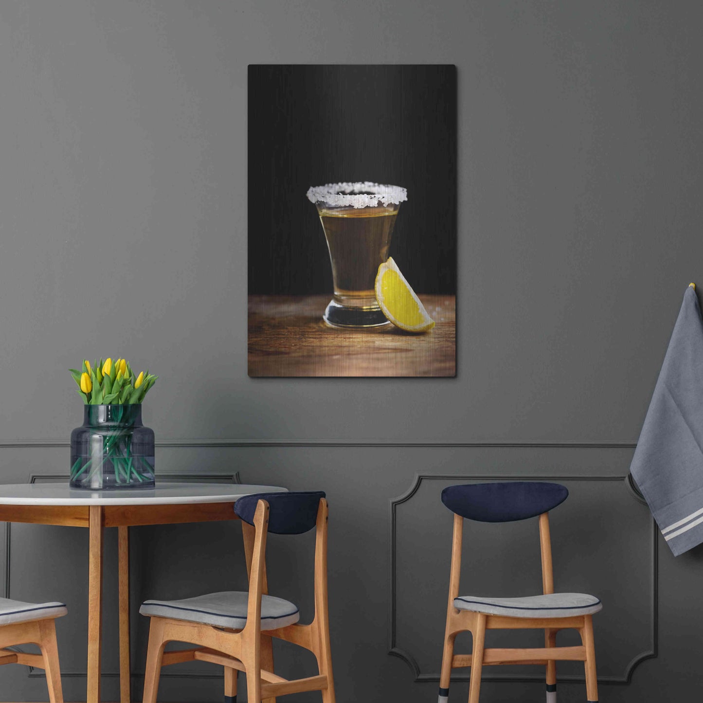 Luxe Metal Art 'One Tequila' by Epic Portfolio, Metal Wall Art,24x36