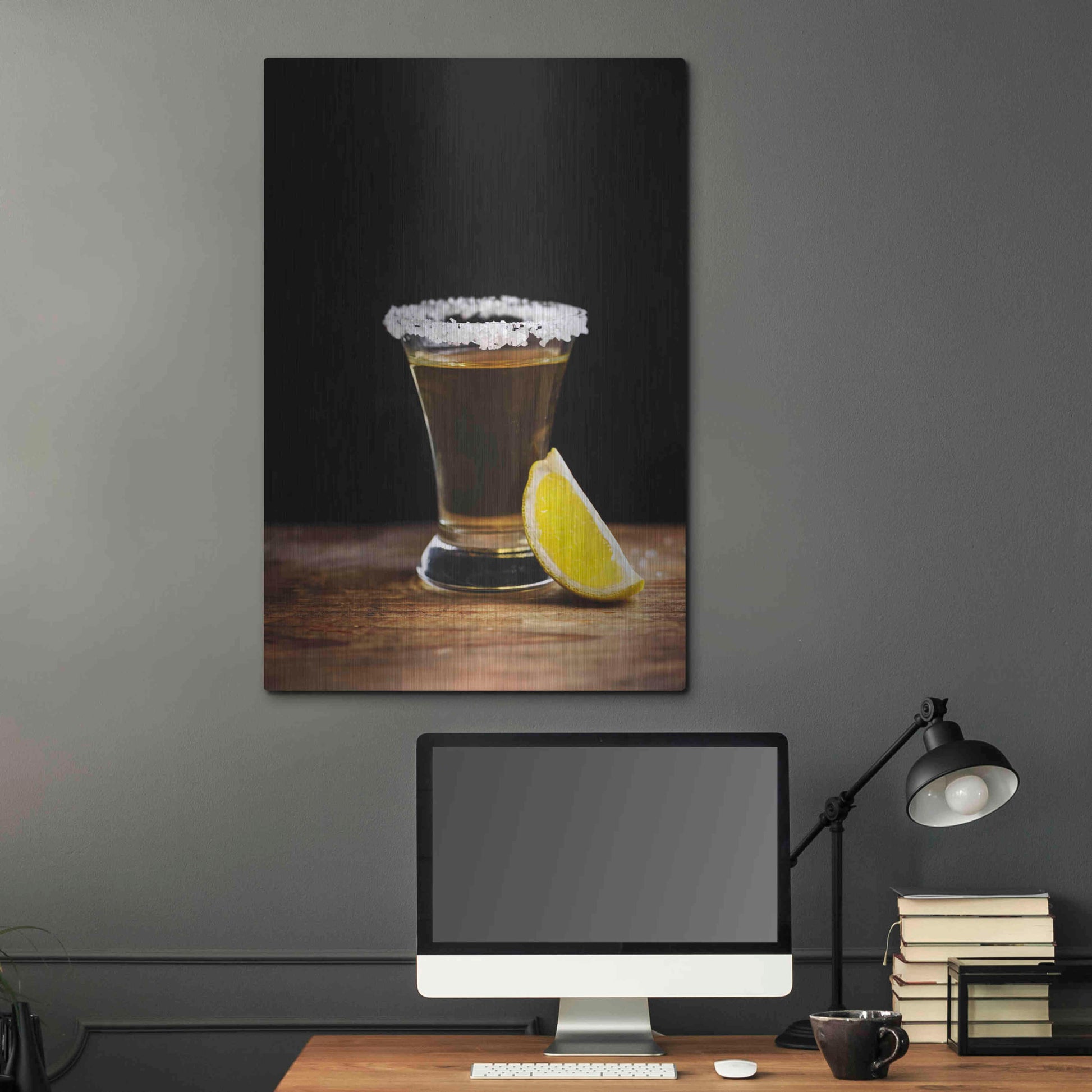 Luxe Metal Art 'One Tequila' by Epic Portfolio, Metal Wall Art,24x36