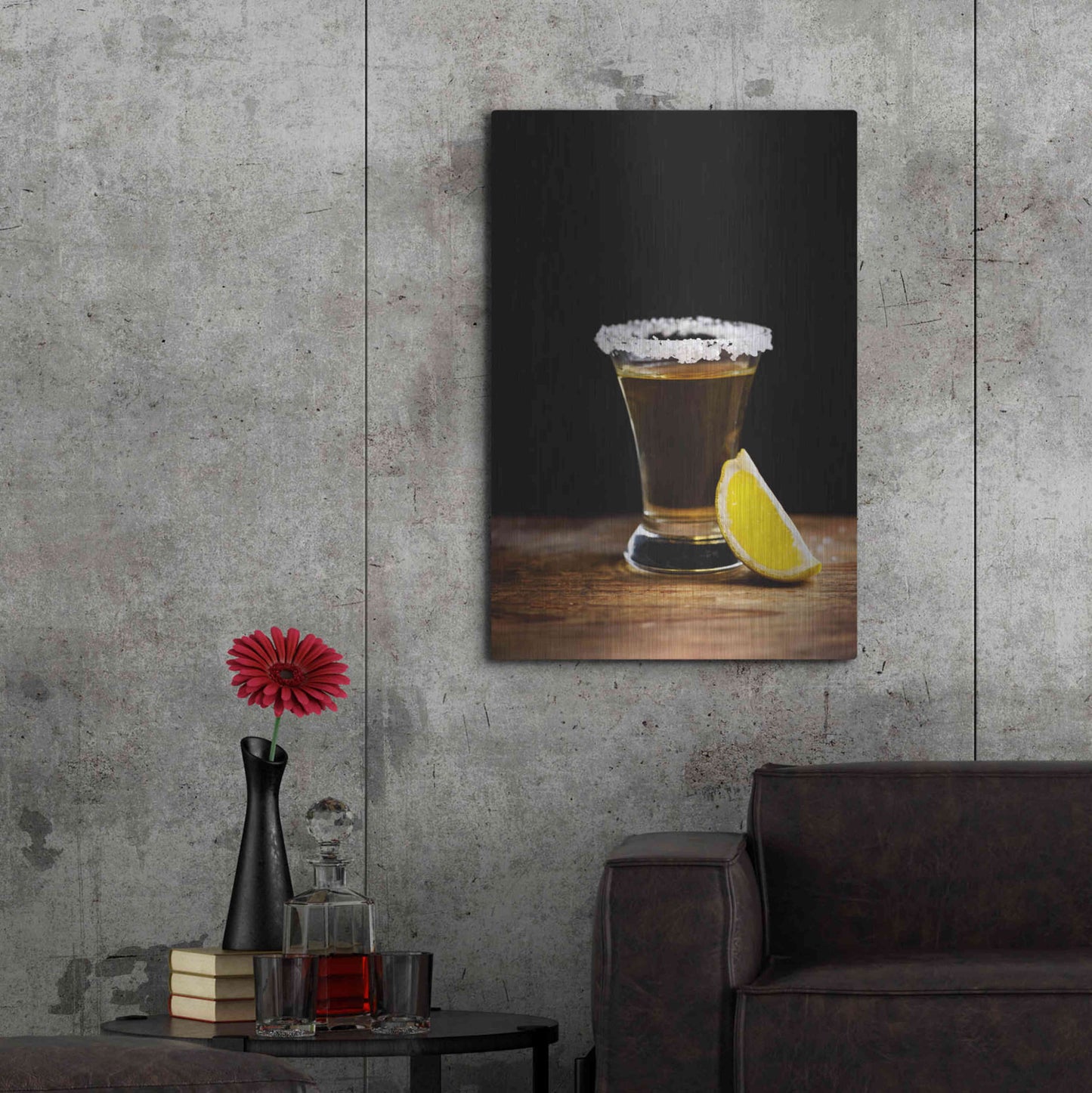 Luxe Metal Art 'One Tequila' by Epic Portfolio, Metal Wall Art,24x36