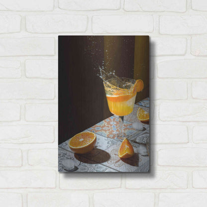 Luxe Metal Art 'Orange Crush' by Epic Portfolio, Metal Wall Art,12x16