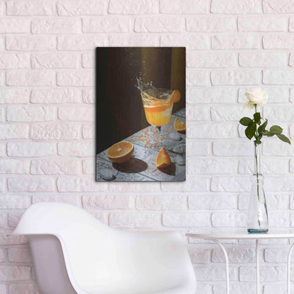 Luxe Metal Art 'Orange Crush' by Epic Portfolio, Metal Wall Art,16x24
