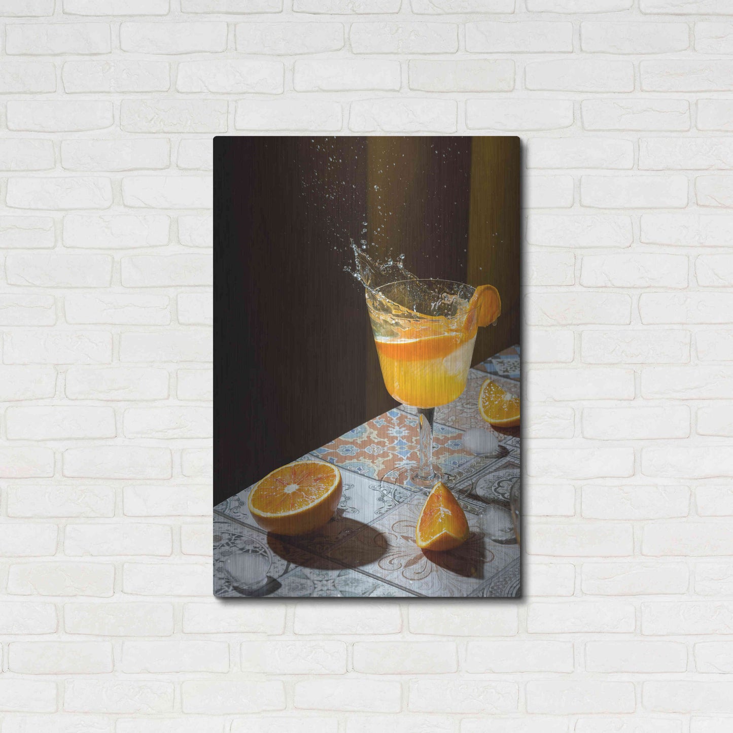 Luxe Metal Art 'Orange Crush' by Epic Portfolio, Metal Wall Art,24x36