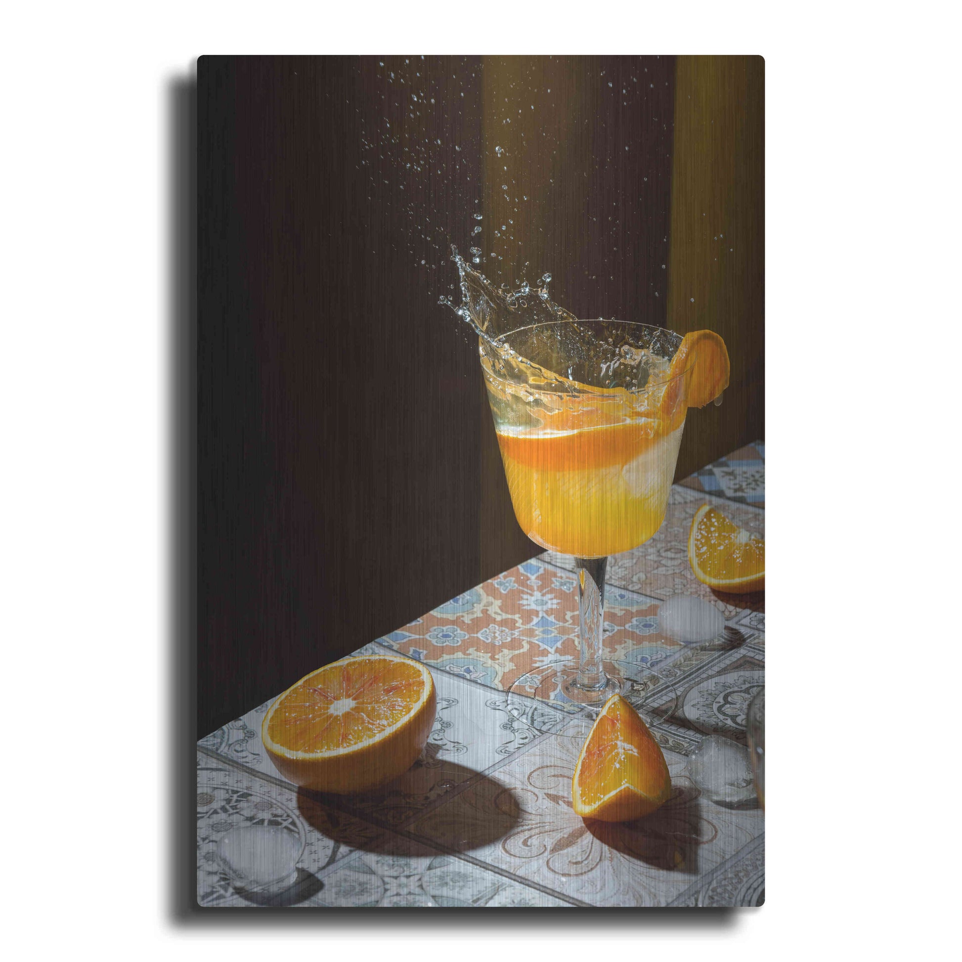 Luxe Metal Art 'Orange Crush' by Epic Portfolio, Metal Wall Art