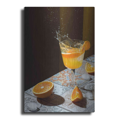 Luxe Metal Art 'Orange Crush' by Epic Portfolio, Metal Wall Art