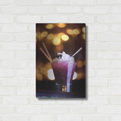 Luxe Metal Art 'Purple Nurple' by Epic Portfolio, Metal Wall Art,16x24