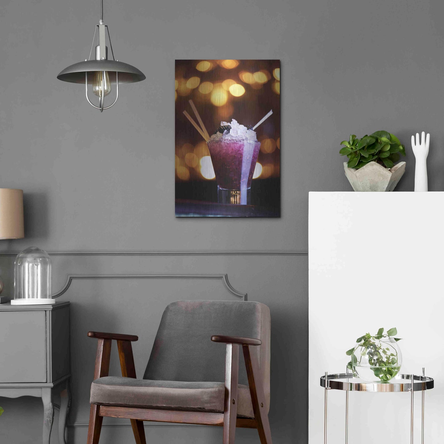 Luxe Metal Art 'Purple Nurple' by Epic Portfolio, Metal Wall Art,16x24