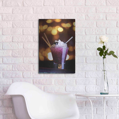 Luxe Metal Art 'Purple Nurple' by Epic Portfolio, Metal Wall Art,16x24