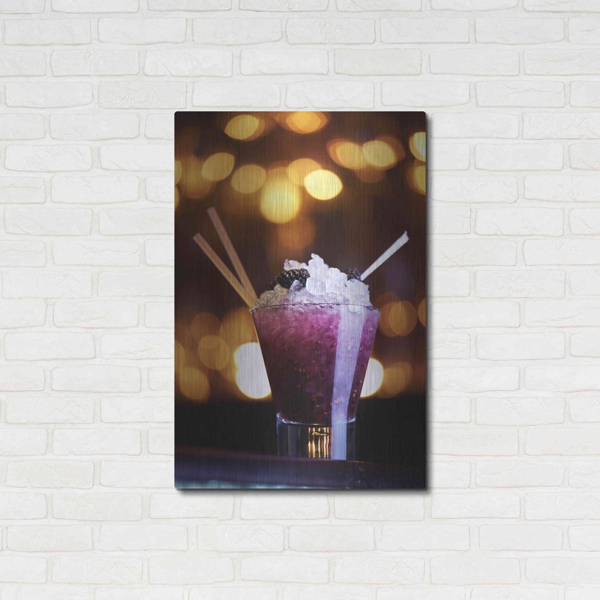 Luxe Metal Art 'Purple Nurple' by Epic Portfolio, Metal Wall Art,24x36