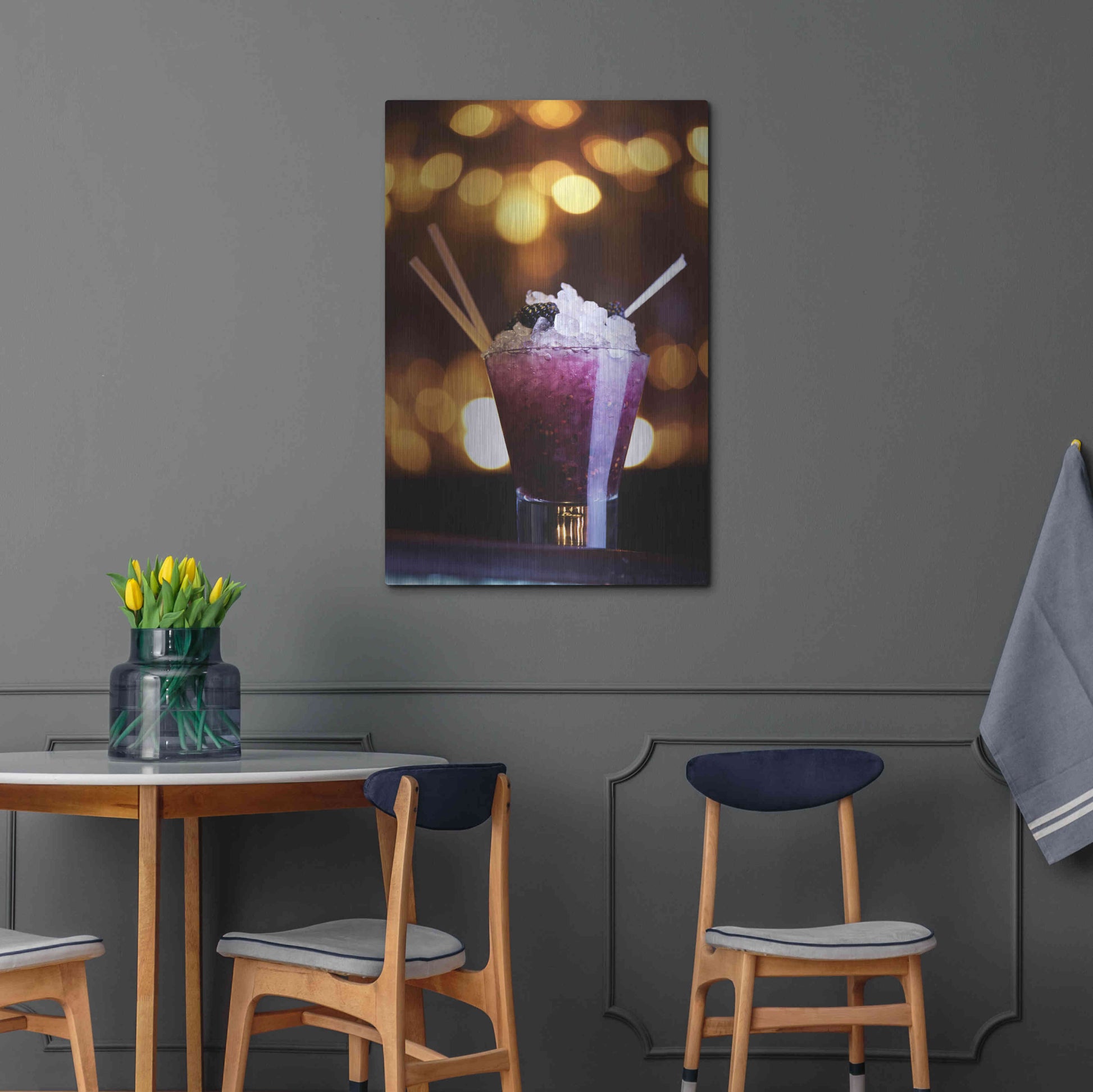 Luxe Metal Art 'Purple Nurple' by Epic Portfolio, Metal Wall Art,24x36