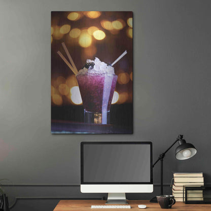 Luxe Metal Art 'Purple Nurple' by Epic Portfolio, Metal Wall Art,24x36