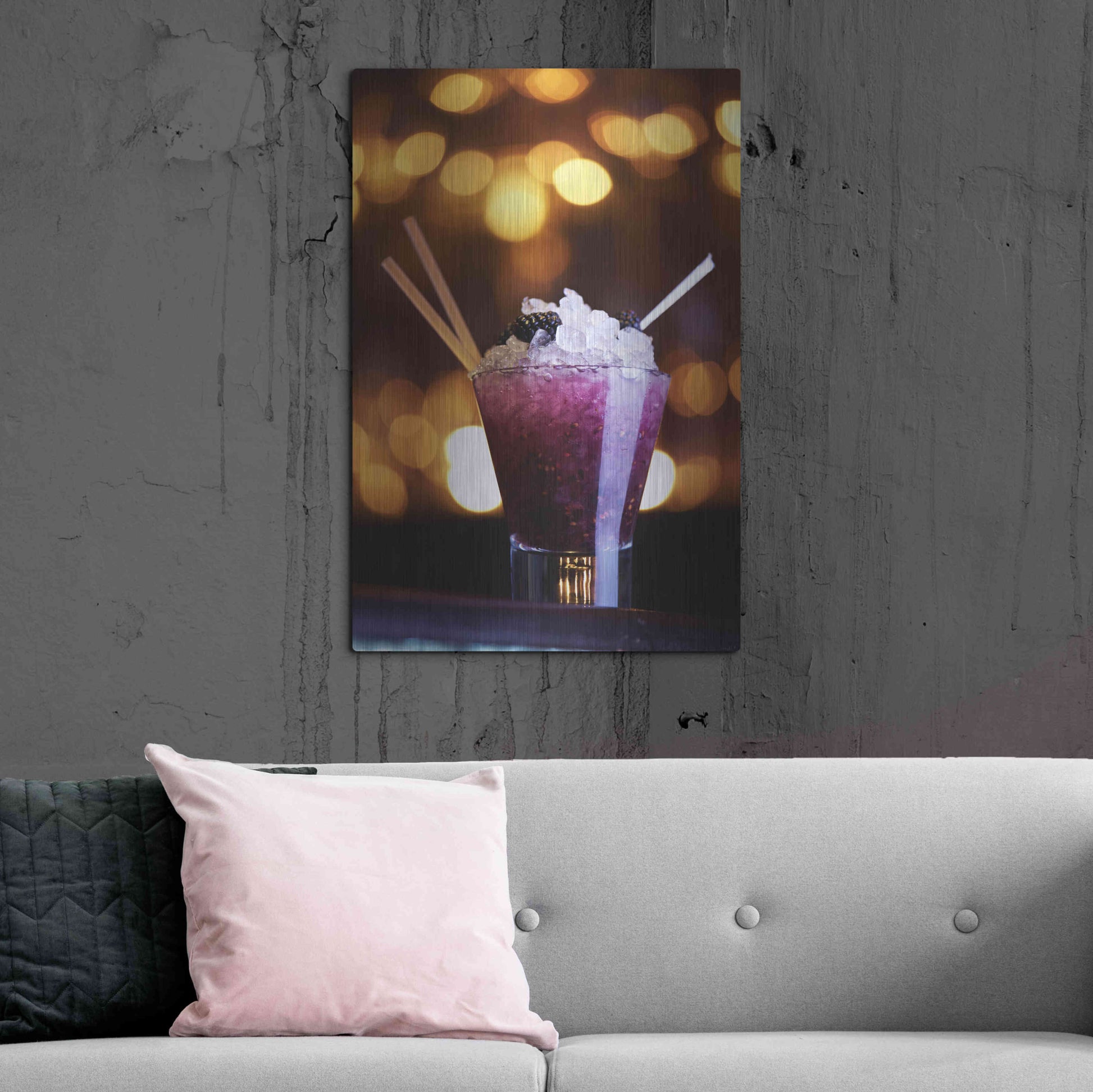 Luxe Metal Art 'Purple Nurple' by Epic Portfolio, Metal Wall Art,24x36