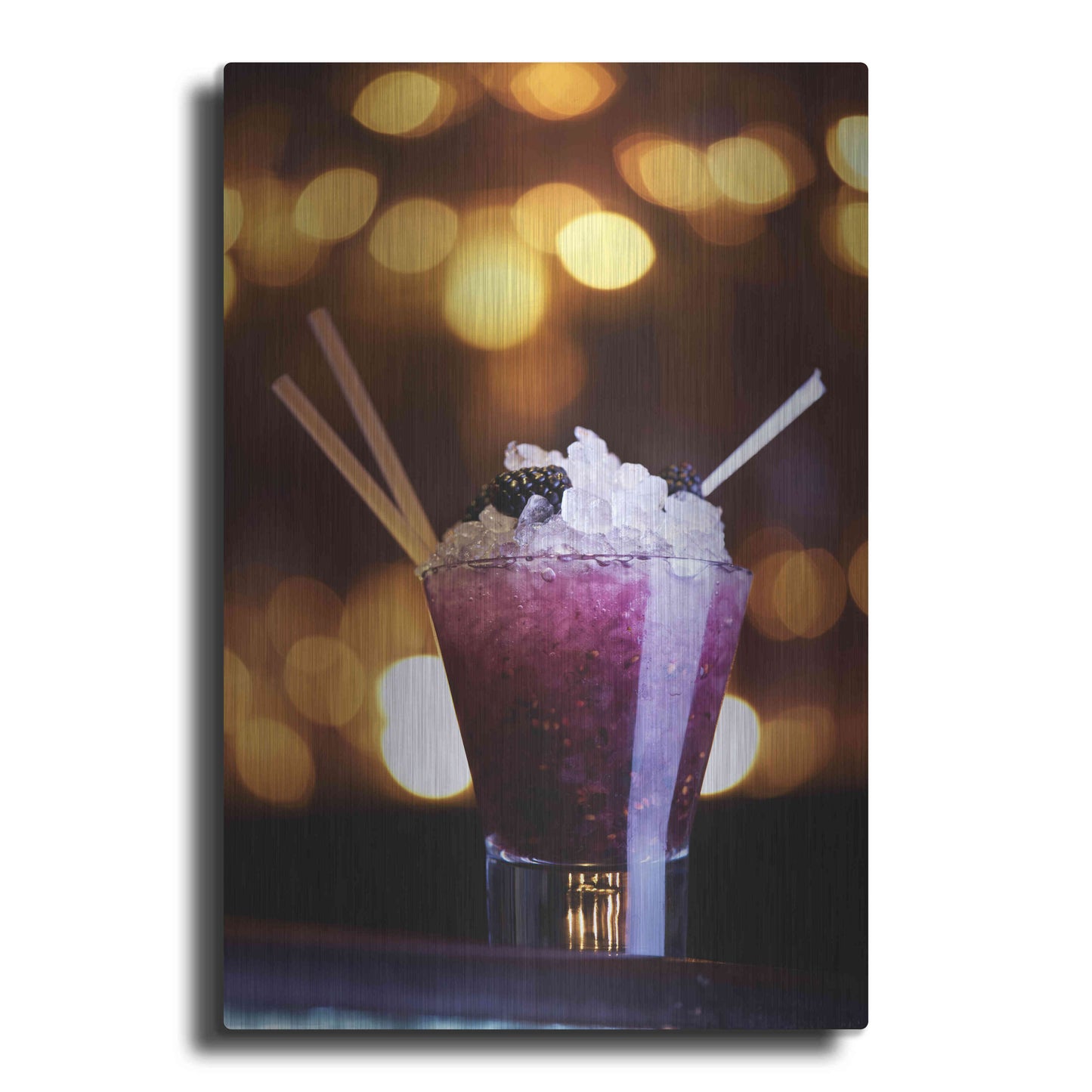 Luxe Metal Art 'Purple Nurple' by Epic Portfolio, Metal Wall Art