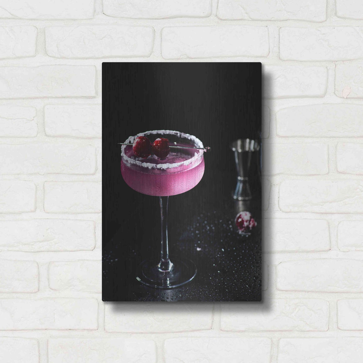 Luxe Metal Art 'Purple Rain' by Epic Portfolio, Metal Wall Art,12x16