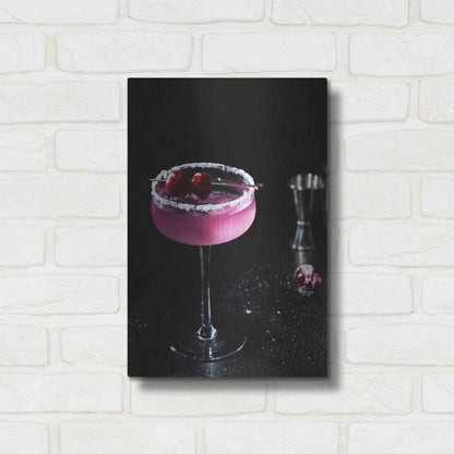 Luxe Metal Art 'Purple Rain' by Epic Portfolio, Metal Wall Art,12x16