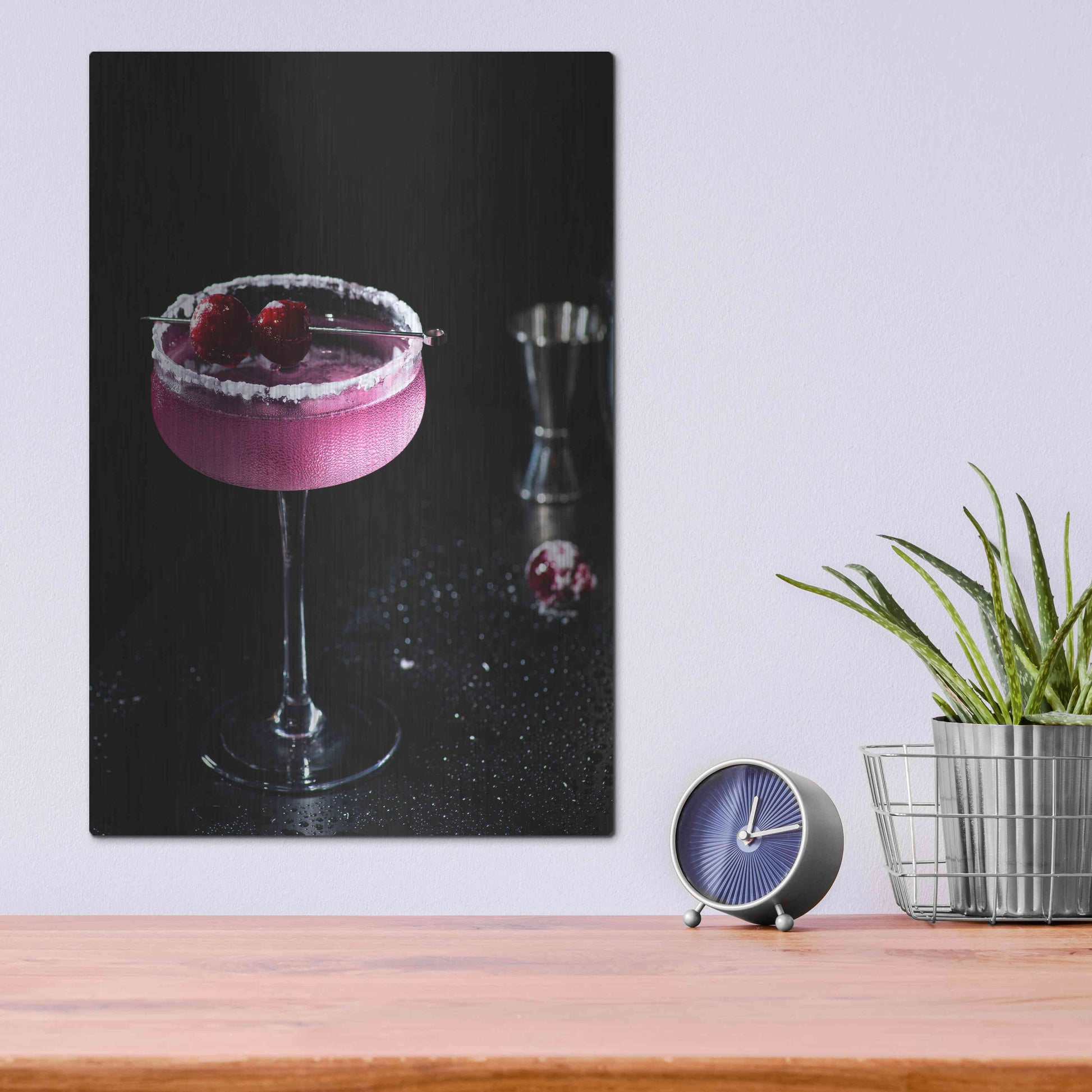 Luxe Metal Art 'Purple Rain' by Epic Portfolio, Metal Wall Art,12x16