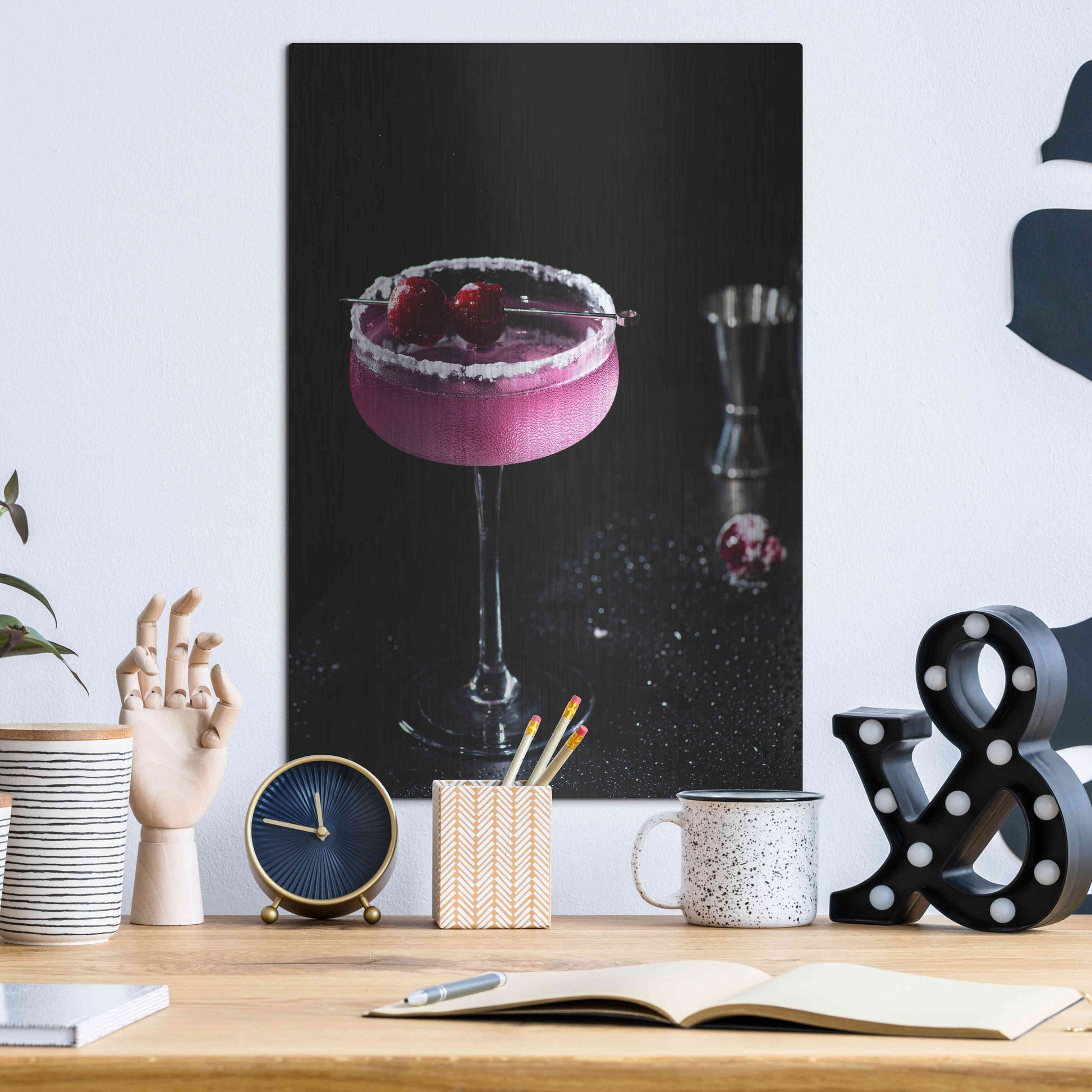 Luxe Metal Art 'Purple Rain' by Epic Portfolio, Metal Wall Art,12x16