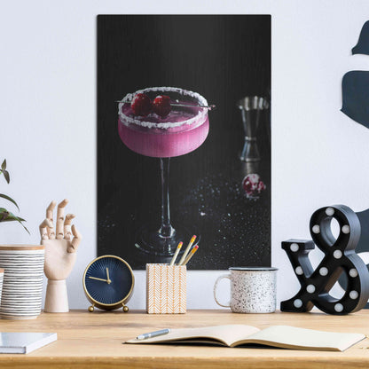 Luxe Metal Art 'Purple Rain' by Epic Portfolio, Metal Wall Art,12x16