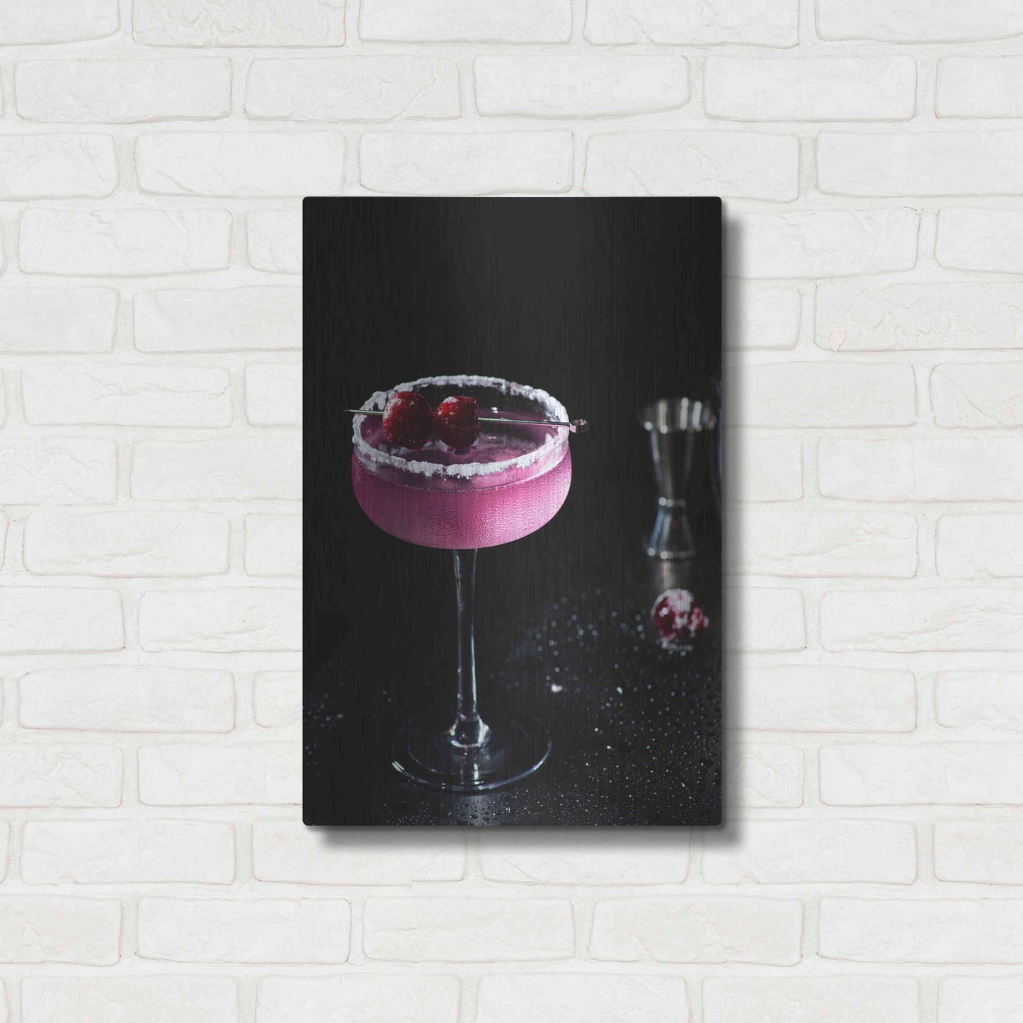 Luxe Metal Art 'Purple Rain' by Epic Portfolio, Metal Wall Art,16x24