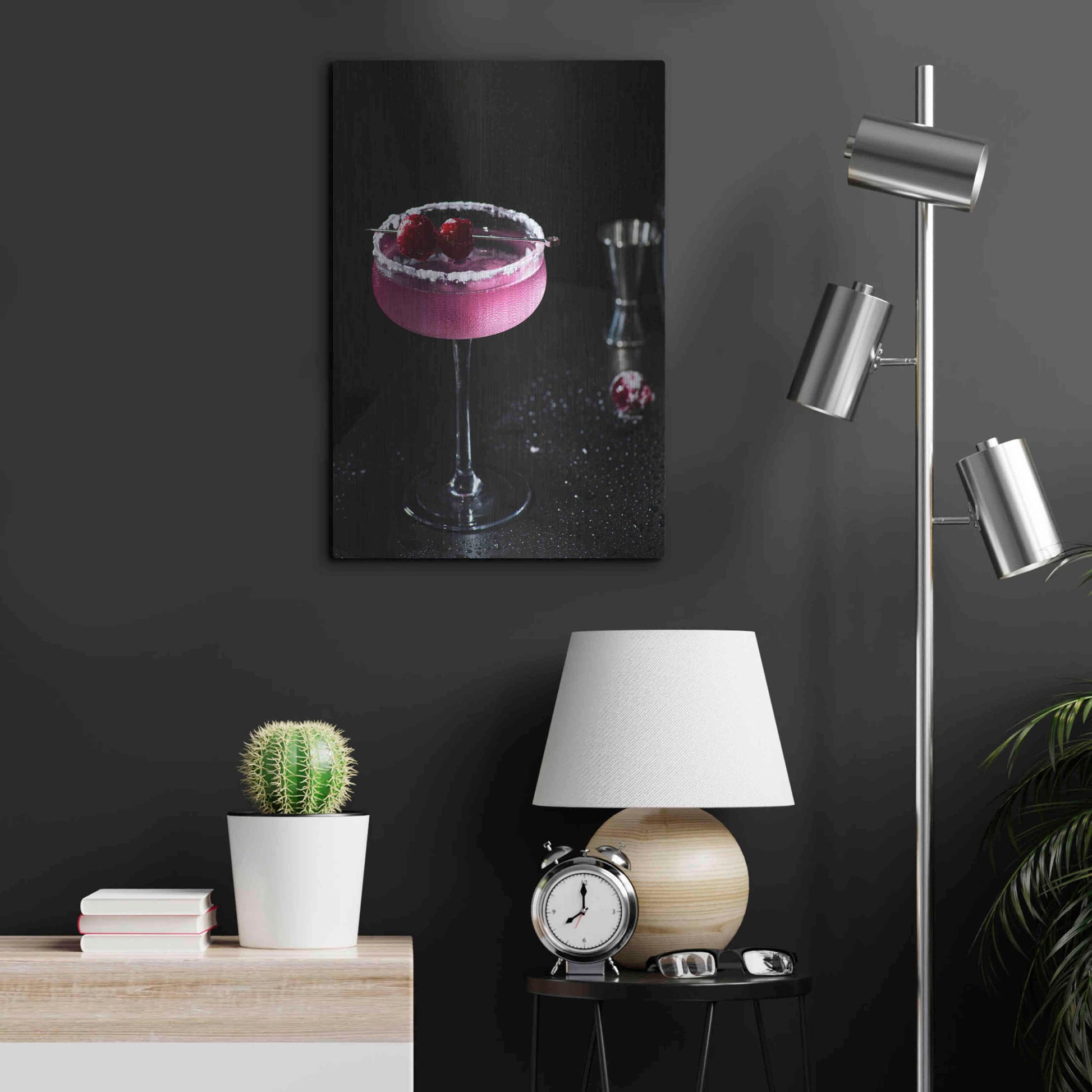 Luxe Metal Art 'Purple Rain' by Epic Portfolio, Metal Wall Art,16x24