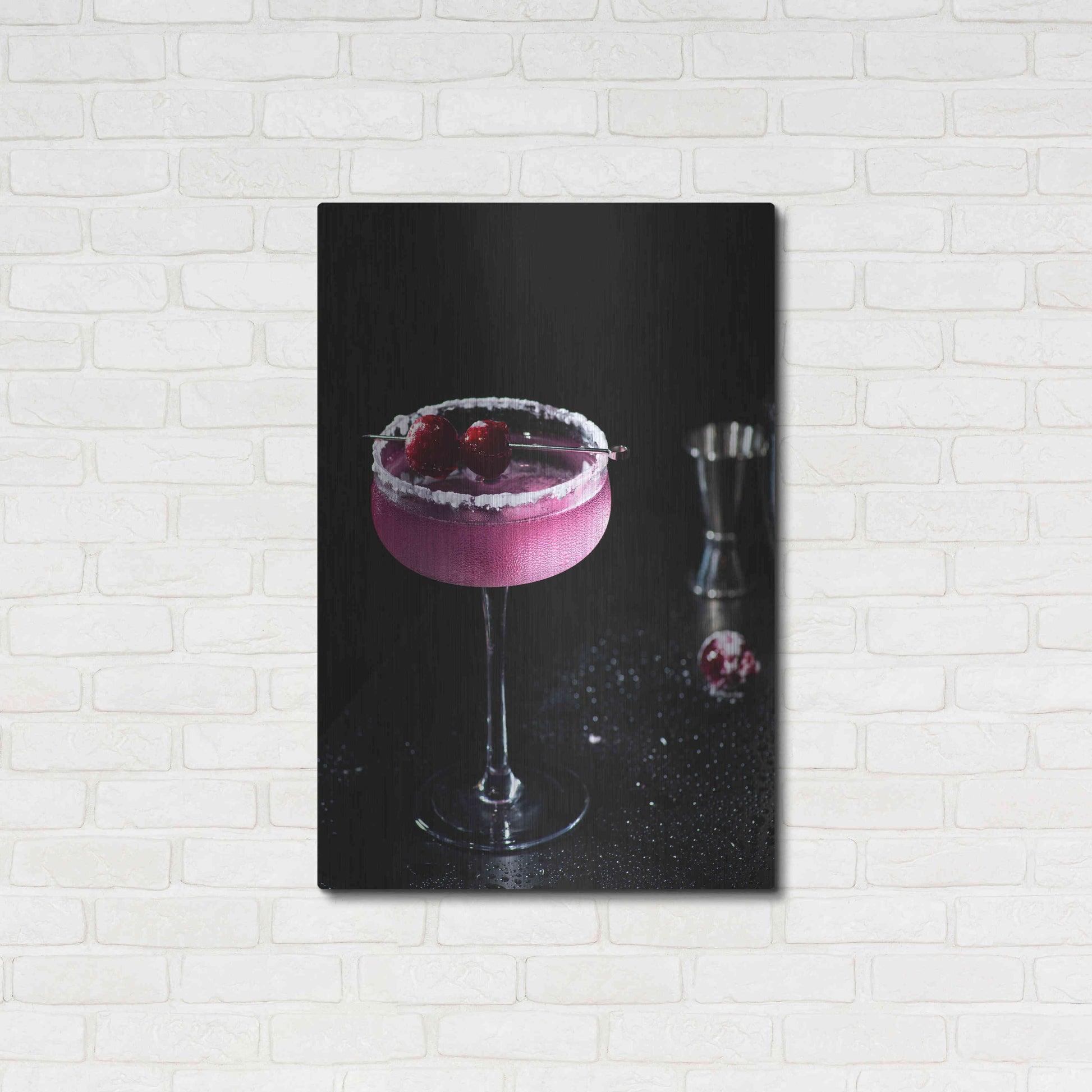 Luxe Metal Art 'Purple Rain' by Epic Portfolio, Metal Wall Art,24x36