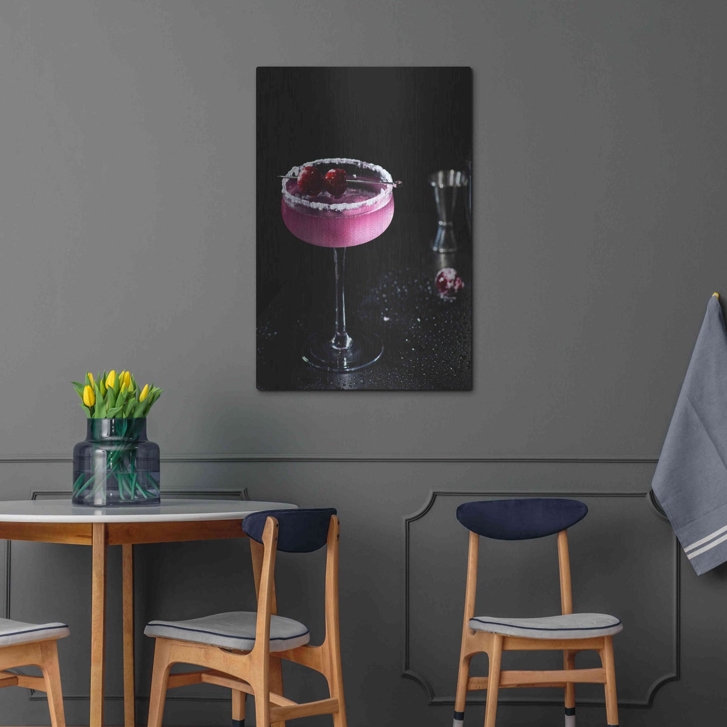 Luxe Metal Art 'Purple Rain' by Epic Portfolio, Metal Wall Art,24x36