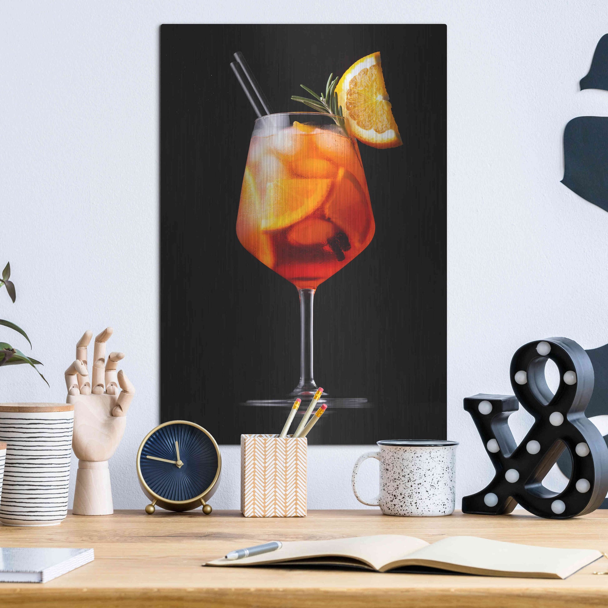 Luxe Metal Art 'Spritz' by Epic Portfolio, Metal Wall Art,12x16