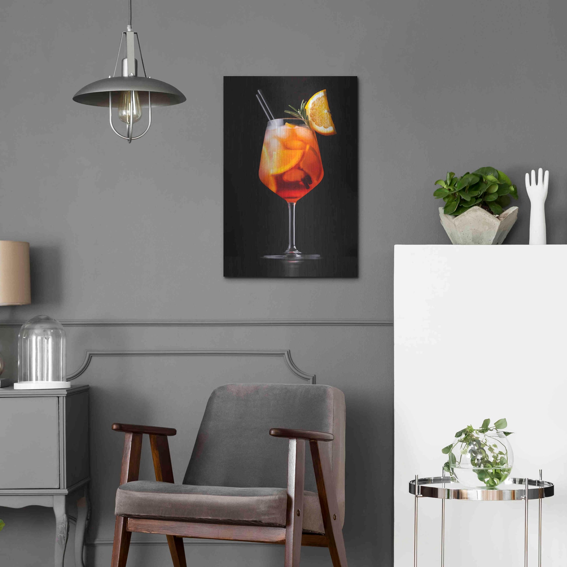 Luxe Metal Art 'Spritz' by Epic Portfolio, Metal Wall Art,16x24